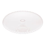 Prato para Bolo Boleira Cristal de Chumbo com Pé de Coração 31,5cm - Ela Decora