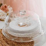 Prato para Bolo Boleira de Cristal Cronos Transparente 30,5cm x 21cm - Ela Decora