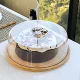 Prato para Bolo Boleira em Bambu com Tampa Ecokitchen 28cm - Ela Decora