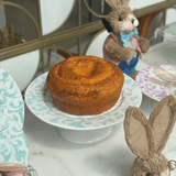 Prato para Bolo Boleira Páscoa Sweet Easter Branco e Verde 20cm - Ela Decora