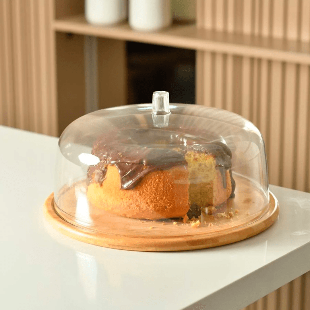 Prato para Bolo Boleira Sense de Bambu 27,5cm - Ela Decora