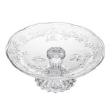 Prato para Bolo com Pé em Cristal New Butterfly 27cm - Ela Decora