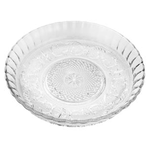 Prato Para Bolo De Vidro Sodo - Calcico Angel 30x6cm - Ela Decora