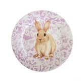 Prato para Bolo Sweet Easter Pascoa Branco e Roxo 27cm - Ela Decora