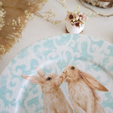 Prato para Bolo Sweet Easter Pascoa Branco e Verde 27cm - Ela Decora