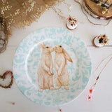 Prato para Bolo Sweet Easter Pascoa Branco e Verde 27cm - Ela Decora