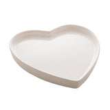 Prato Pires de Coração Porta Anel Heart Branco 12,8cm 12,8cm x 12,2cm x 1,5cm - Ela Decora