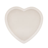 Prato Pires de Coração Porta Anel Heart Branco 12,8cm 12,8cm x 12,2cm x 1,5cm - Ela Decora
