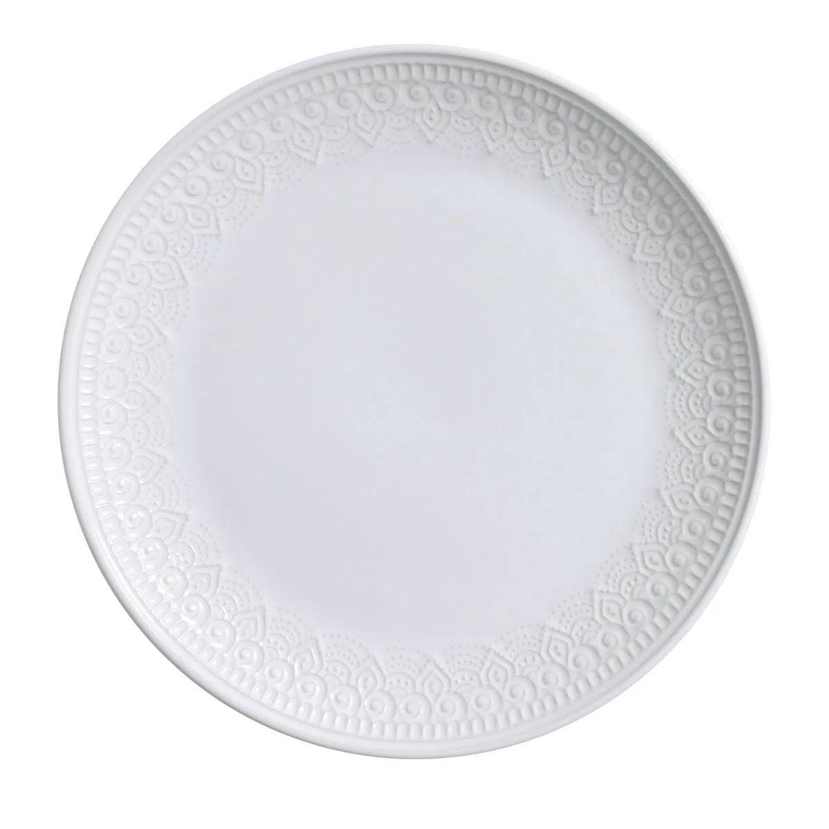 Prato Raso Agra Branco 27,5cm - Ela Decora