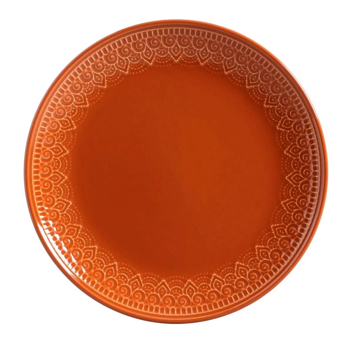 Prato Raso Agra Cantaloupe Laranja 27,5cm - Ela Decora