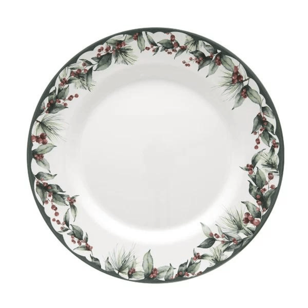 Prato Raso Aquarelle Bosque Natal 29,5cm - Ela Decora