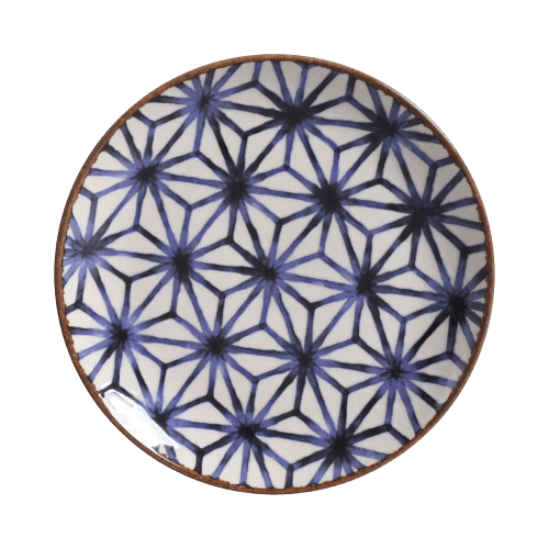 Prato Raso Asanoha de Cerâmica - 26 cm - Ela Decora