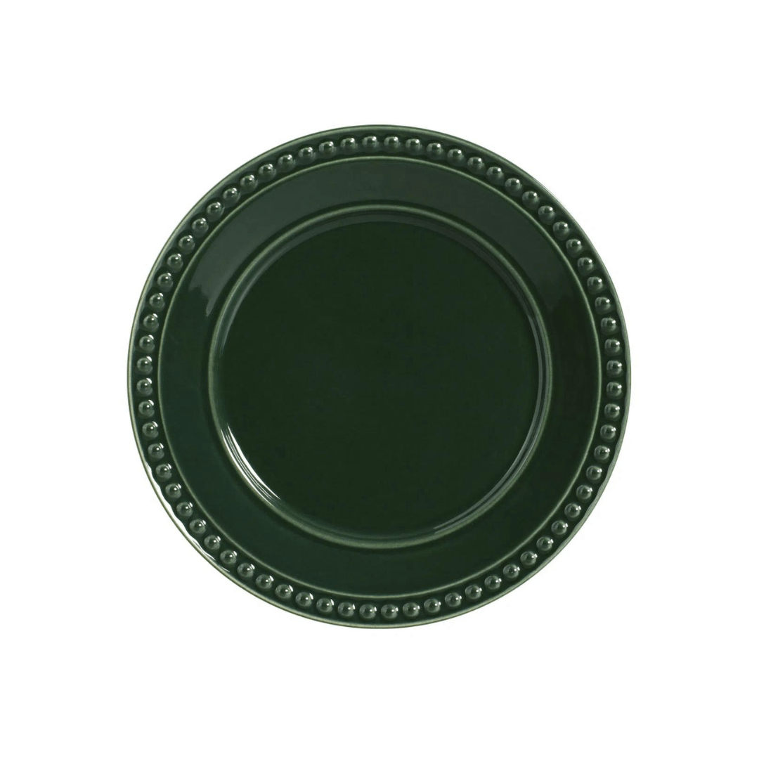 Prato Raso Atenas Botanico 26cm Verde - Ela Decora