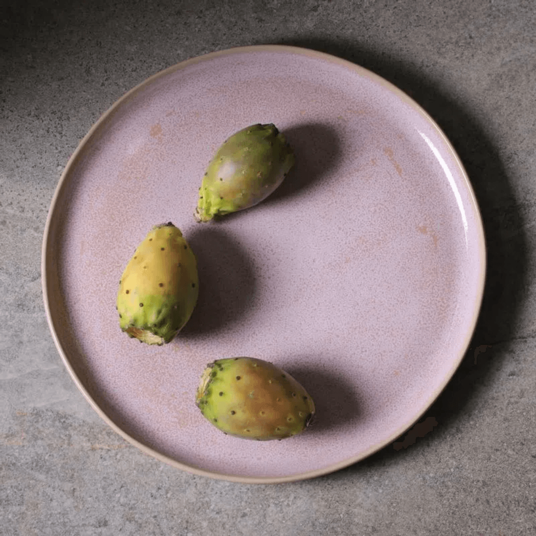 Prato Raso Bio Litchi Stoneware Rosa 27,5cm - Ela Decora