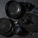 Prato Raso Bio Stoneware Imo Preto 27,5cm - Ela Decora