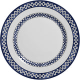 Prato Raso Capri Azul e Branco Cerâmica 28,5cm - Ela Decora