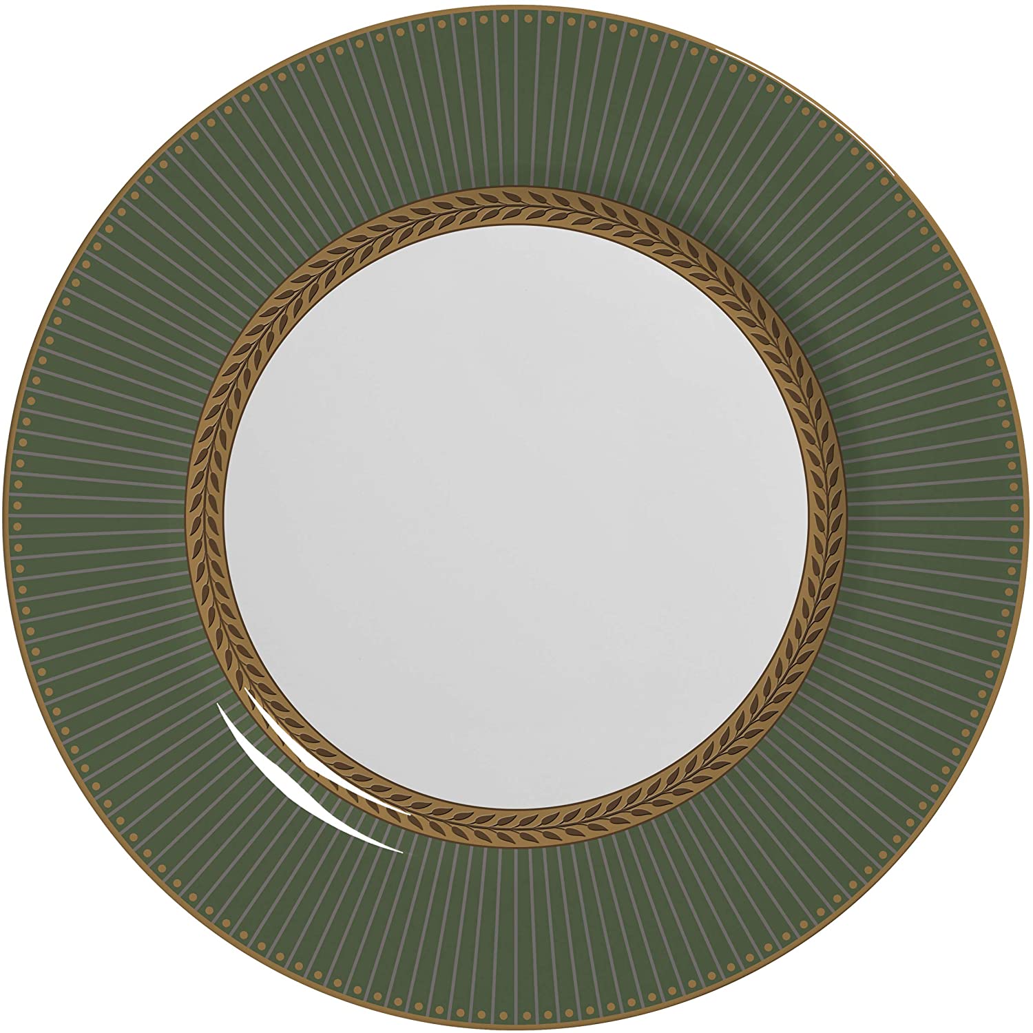 Prato Raso Celebrate Verde Cerâmica 28,5cm - Ela Decora