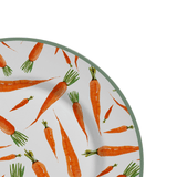 Prato Raso Cerâmica Feldspática Páscoa Estampa Cenouras 28,5 cm - Ela Decora