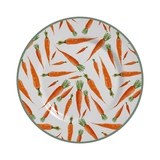 Prato Raso Cerâmica Feldspática Páscoa Estampa Cenouras 28,5 cm - Ela Decora