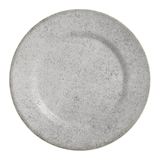 Prato Raso de Cerâmica Concrete Acetinado Cinza 29cm - Ela Decora