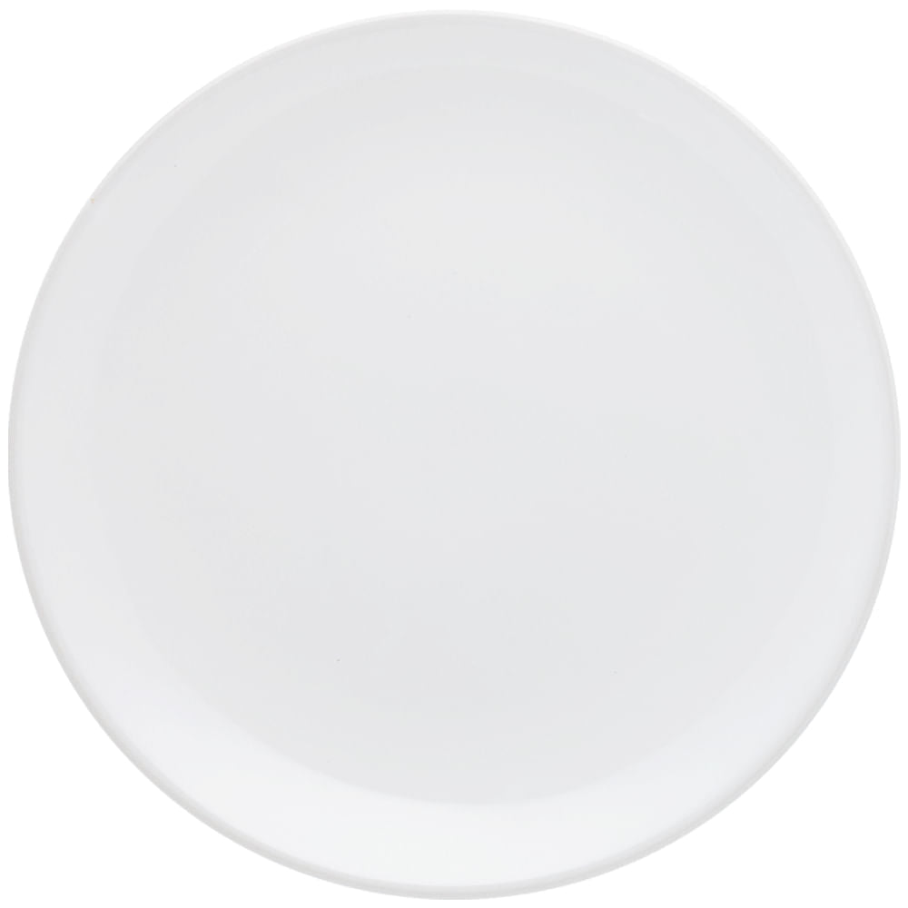Prato Raso de Porcelana Unni White Branco - 26cm - Ela Decora