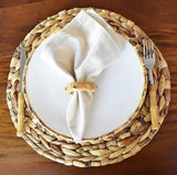 Prato Raso em Bambu Branco 27cm - Ela Decora