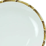 Prato Raso em Bambu Branco 27cm - Ela Decora