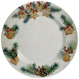 Prato Raso Natal Gingerbread Cerâmica 28,5cm - Ela Decora