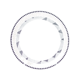 Prato Raso Pascoa Branco e Preto 27cm - Ela Decora