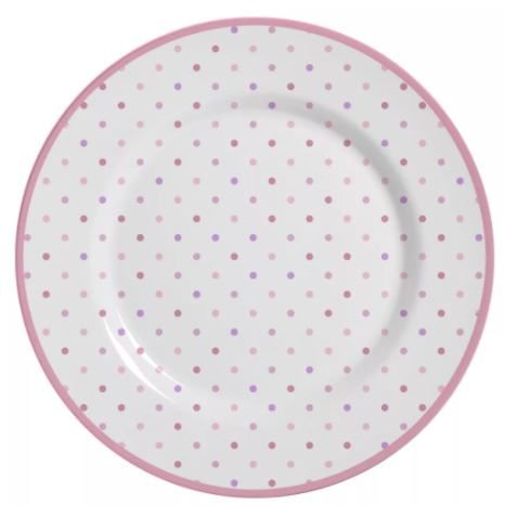 Prato Raso Páscoa Coelha Amy Rosa 28,5 cm - Ela Decora