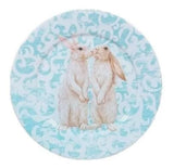 Prato Raso Páscoa Coelho Sweet Easter Branco e Verde - Ela Decora