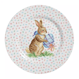 Prato Raso Páscoa Color Rabbits Coelho Poa 28,5cm - Ela Decora