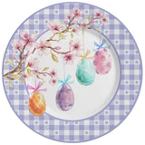 Prato Raso Páscoa Purple Chess Xadrez Lilás Roxo 28,5cm - Ela Decora
