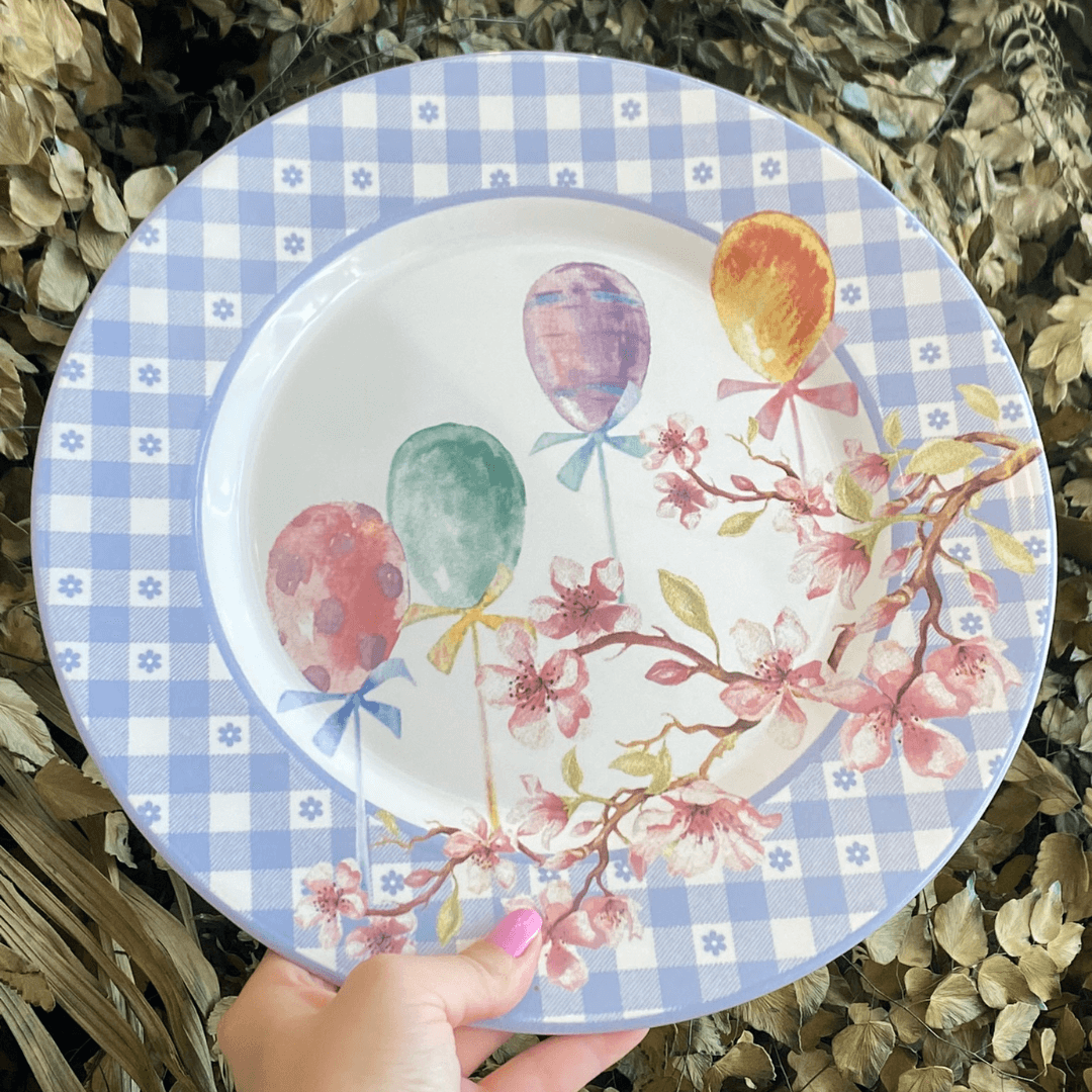 Prato Raso Páscoa Purple Chess Xadrez Lilás Roxo 28,5cm - Ela Decora