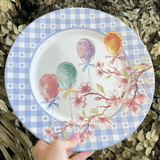 Prato Raso Páscoa Purple Chess Xadrez Lilás Roxo 28,5cm - Ela Decora