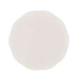 Prato Raso Porcelana New Bone Butterfly Flower 27cm - Ela Decora