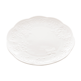 Prato Raso Porcelana New Bone Butterfly Flower 27cm - Ela Decora