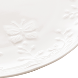 Prato Raso Porcelana New Bone Butterfly Flower 27cm - Ela Decora