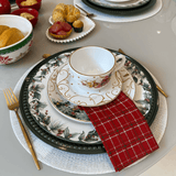 Prato Raso Roma Botânico Verde 26cm - Ela Decora