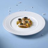 Prato Raso Roma Branco 26cm - Ela Decora