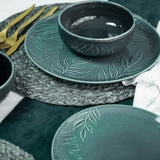 Prato Raso Tropical Esmalte Verde 28cm - Ela Decora