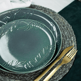 Prato Raso Tropical Esmalte Verde 28cm - Ela Decora