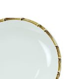 Prato Sobremesa Bambu Branco 20cm - Ela Decora
