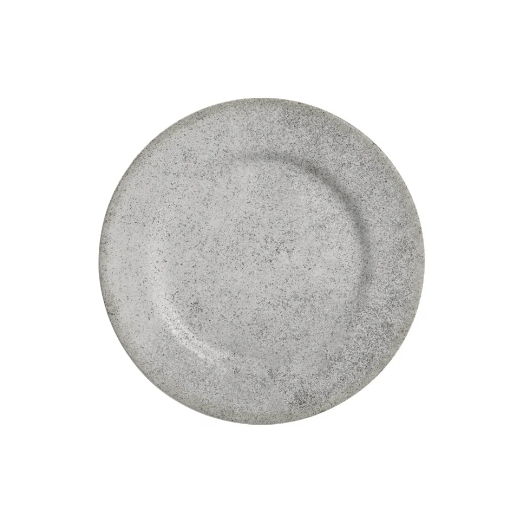 Prato Sobremesa de Cerâmica Concrete Acetinado 21cm - Ela Decora
