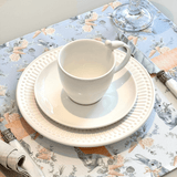 Prato Sobremesa Frisada Branco 21cm - Ela Decora