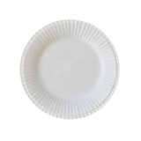 Prato Sobremesa Frisada Branco 21cm - Ela Decora