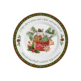 Prato Sobremesa Natal Christmas Biscoito Acetinado 19,5cm - Ela Decora