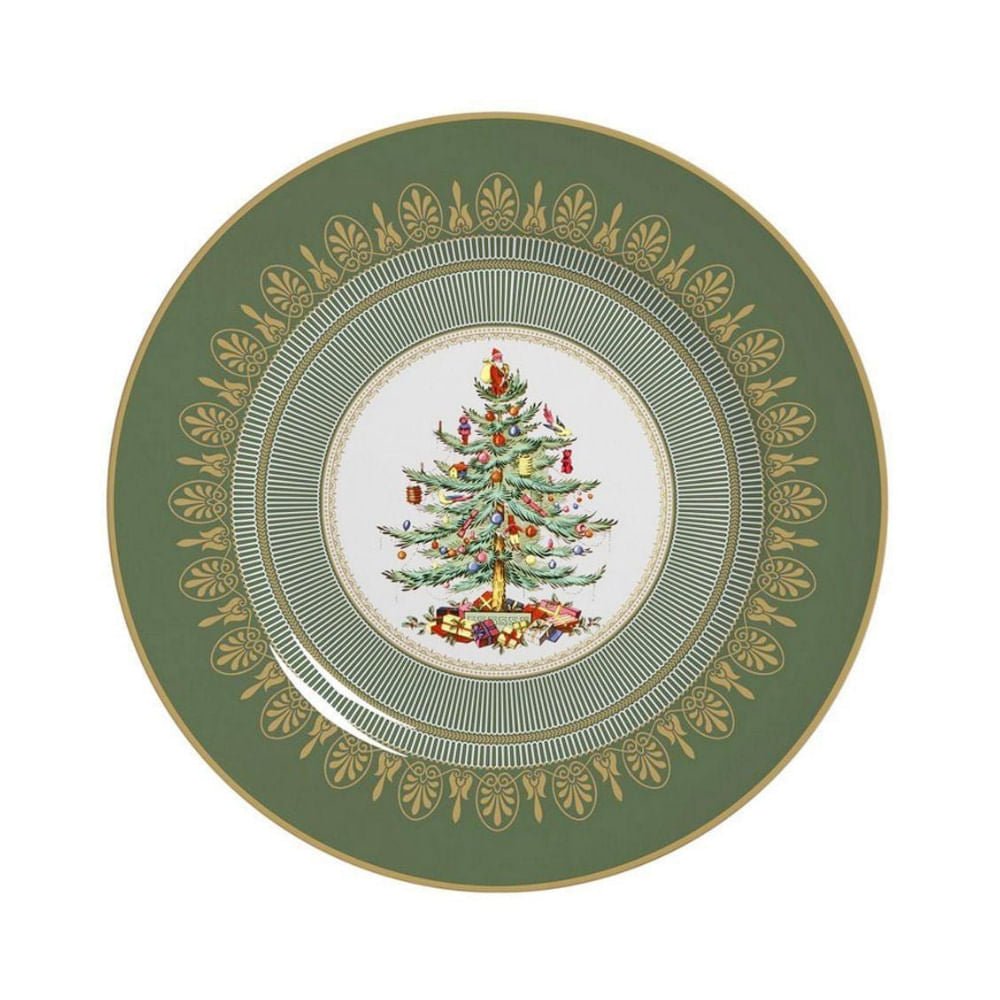 Prato Sobremesa Plissan Celebrate Verde Árvore De Natal 19,5cm - Ela Decora