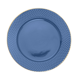 Prato Sobremesa Porcelana Drops Azul 20cm - Ela Decora