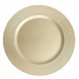 Prato Sousplat Dourado Plissado - 33 cm - Ela Decora